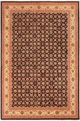 handmade Transitional Kafkaz Brown Beige Hand Knotted RECTANGLE 100% WOOL area rug 10 x 14